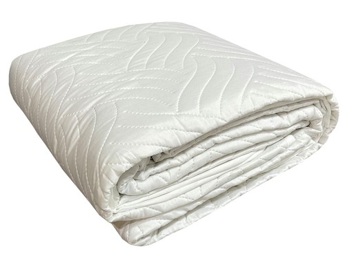 Tagesdecke Bettüberwurf 140x210 cm weiß Unifarben Steppdecke Sofaüberwurf - Bild 4 von 5