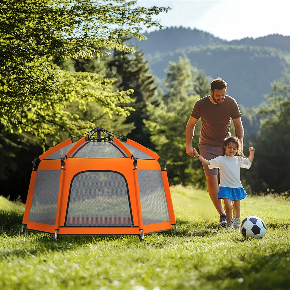 Baby Playpen w/ Canopy Portable Baby Beach Tent Toddler Play Yard Indoor Outdoor - Image 4 of 4