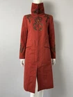 KENZO Women's Zip Coat Cotton Red Size 38 Made In France Excellent Condition