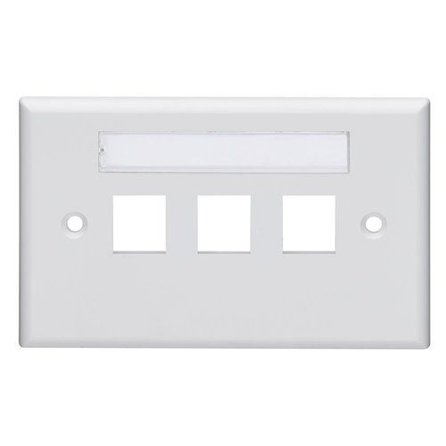 Placca autoportante 3 porte 70 x 115 con ID windows, color bianco