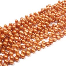 Natural Egg Shape Freshwater Pearl Beads For Jewelry Making Craft Beads 16" Long