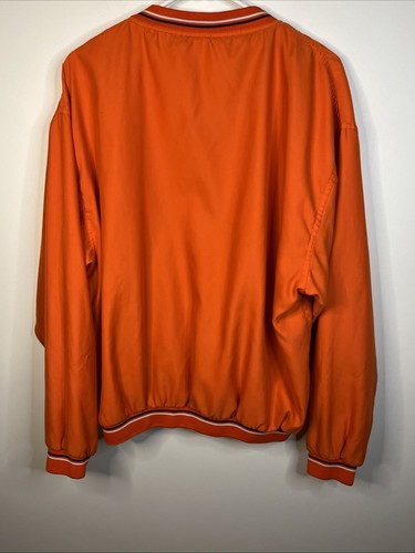 RED OAK SPORTSWEAR MENS SZ L ORANGE ILLINOIS WINDBREAKER JACKET - Picture 5 of 10