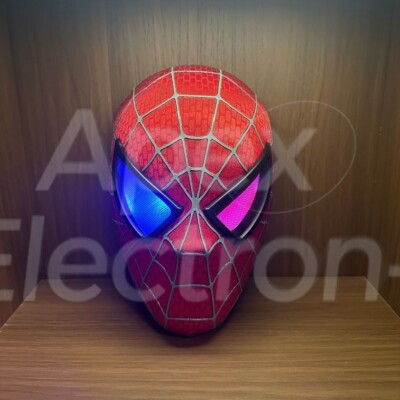 Electric Version Spider Man Mask Toby Maguire Eyes Movable Blinking Ring Control