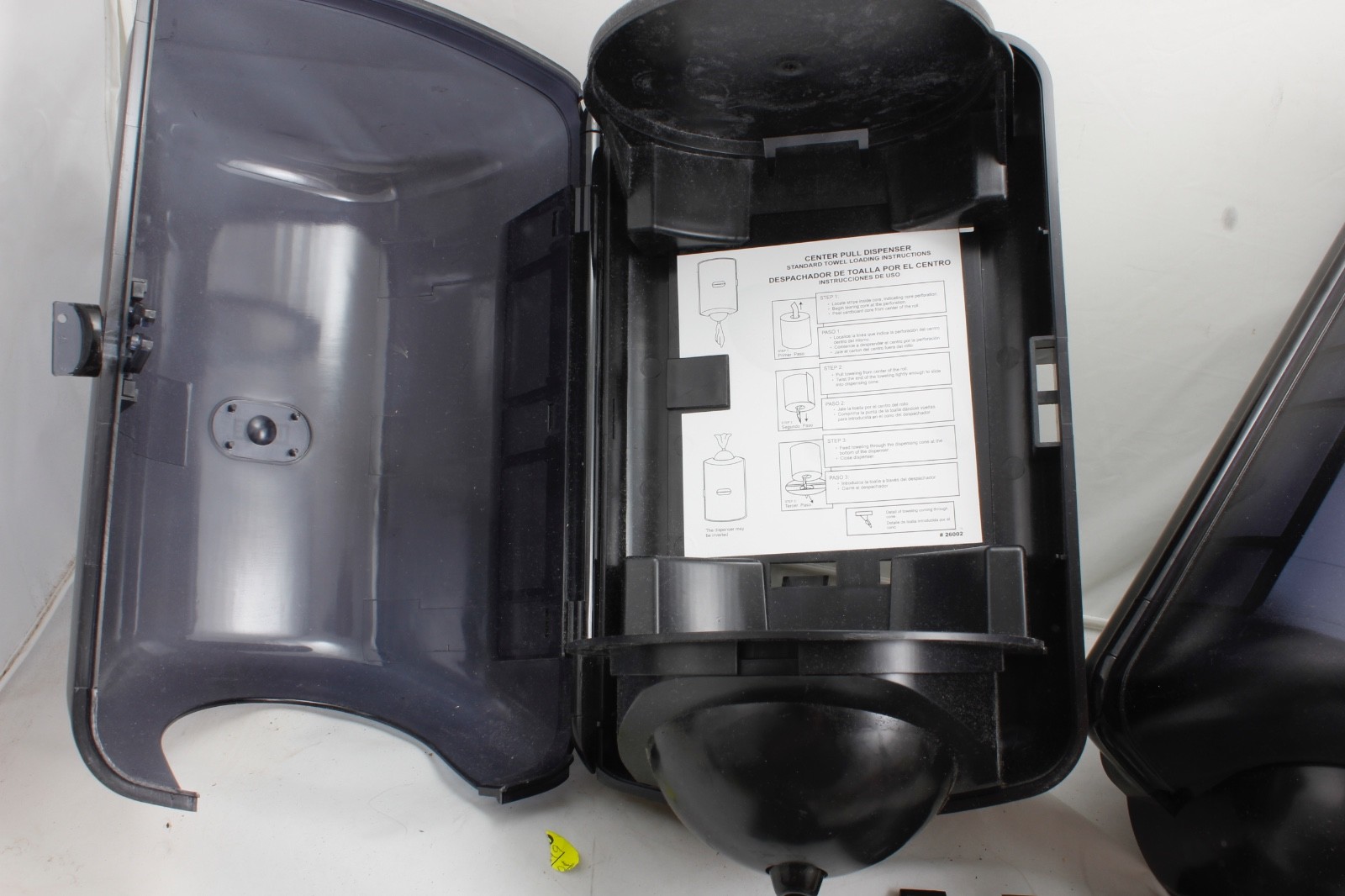 Lot of 2 Uline Center Pull Towel Dispensers with 1 Key 26002 eBay