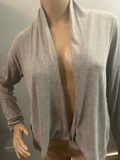 Steve Madden Heather Gray Shawl Collared Open Cardigan Size Small