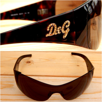 DOLCE & GABBANA DG 8037B 502/73 115 3N Excellent Oversize Woman Sunglasses Italy