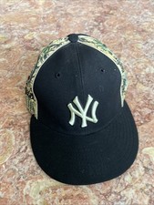 New York Yankees Ben Franklin Dollar VTG New Era 59FIFTY Wool Blend Hat 7 5/8