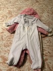 Nike Baby Sherpa Fleece Hooded Snowsuit Full Zip Beige/Pink 3-6 Months — photo 1