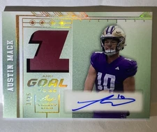 2024 Leaf Trinity Austin Mack 1st and Goal to Go  Patch Auto /25 #1GG-AM1