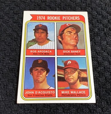 1974 Topps - Rookie Pitchers John D'Acquisto, Bob Apodaca, Mike Wallace #608...