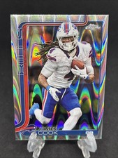 2025 Topps Chrome James Cook RayWave Refractor #35 Buffalo Bills