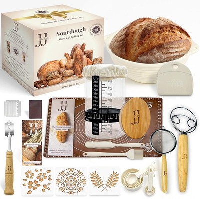 35-Piece Sourdough Baking Kit   Artisan Bread Baking Set for Beginners & Home