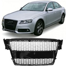 PASSEND FÜR AUDI A4 B8 08-12 KÜHLERGRILL WABENGRILL SINGLEFRAME GLANZ SCHWARZ