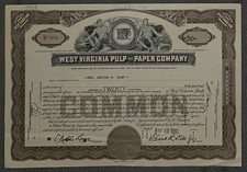 West Virginia Pulp and Paper Company 1955 55 akcji