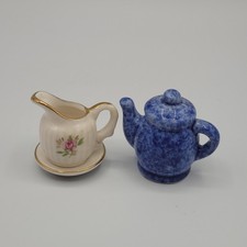 Dollhouse Miniatures 1:12 Tea Pot Pitcher Matching Saucer