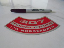 Reproduction Chevy 307175hp Turbo-fire Air Cleaner Decal