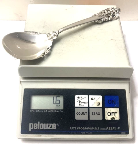 Vintage Wallace Sterling Silver "Grande Baroque" Serving Spoon 1.6 Oz -44 Grams!