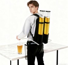 Dispensador de cerveza portátil, dos tanques mochila dispensador de bebidas, mochila cerveza licuada