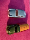 Two vintage Dinky oil truck & Singer Gazelle nice condition