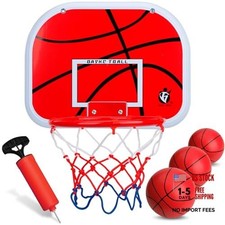 Indoor Basketball Hoop Set for Kids Adults, Mini Over The Door Hoop Set SET1