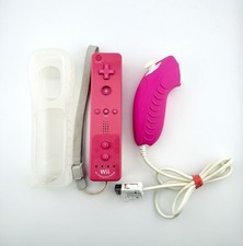 Nintendo Wii RVL-036 Motion Plus Pink Remote Controller with Nunchuck