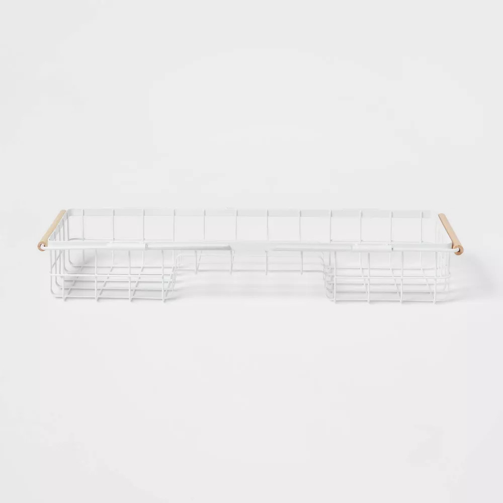 Металлический поддон для ванны Brightroom Расширяемая подставка для хранения предметов первой необходимости Белый 2690₽