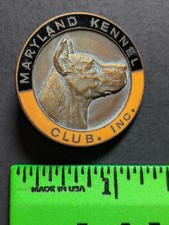 Vintage 1938 Great Dane Dog Maryland Kennel Club Pinback Pin