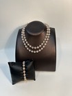 Natural Rose Quartz Bead Necklace & Bracelet Set Pink Gemstone Jewelry — photo 3