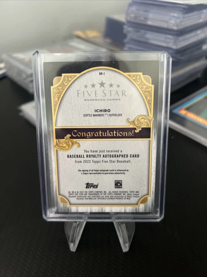 Topps Five Star 2022 Ichiro Suzuki automático/10 Seattle Mariners Salón de la fama #BR-1 Foto 3 de 3