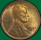 1937-D Lincoln Wheat Cent Brilliant Uncirculated BU Coin #43841