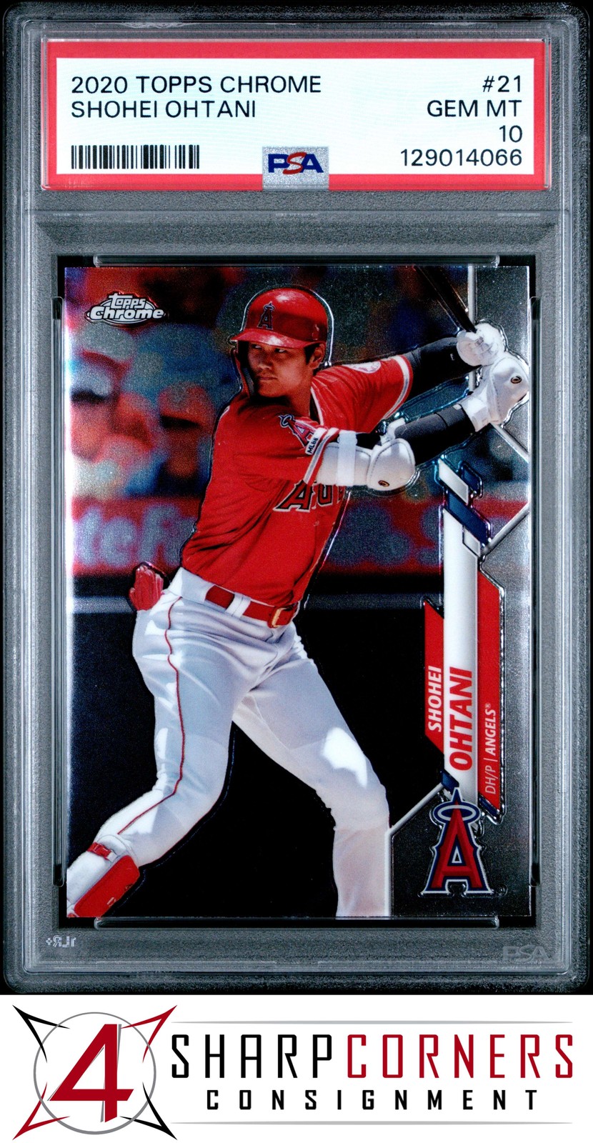 2020 TOPPS CHROME #21 SHOHEI OHTANI ANGELS PSA 10