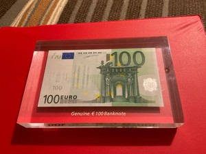 Sammler 100 Euro in Acryl gegossen Limited Edition 2000 Stück 2006