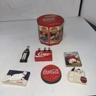Lot Of Vintage Coke Magnets  With Tin