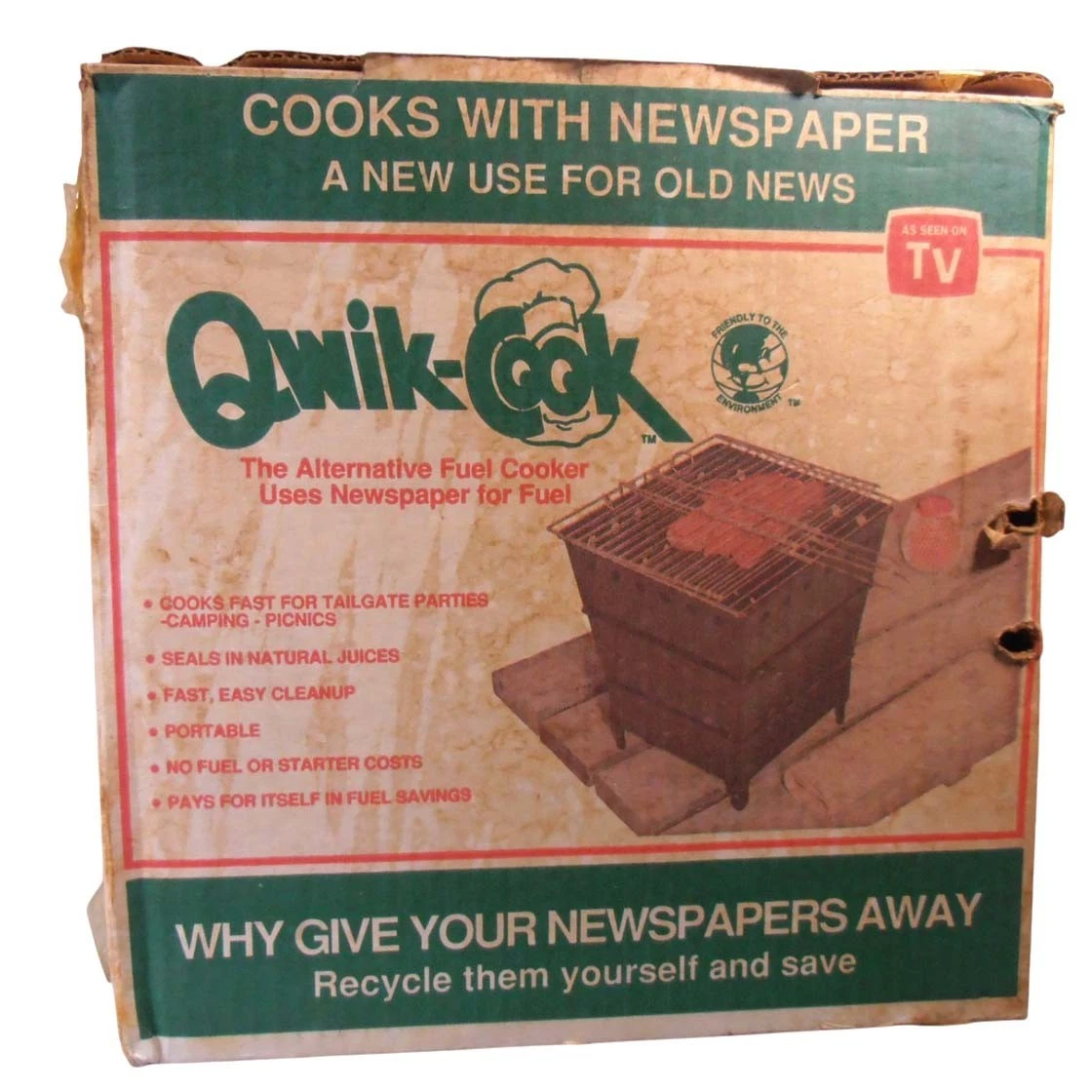 Vintage Qwik-Cook Newspaper Grill As Seen On TV 6EI-494 New in Box Square