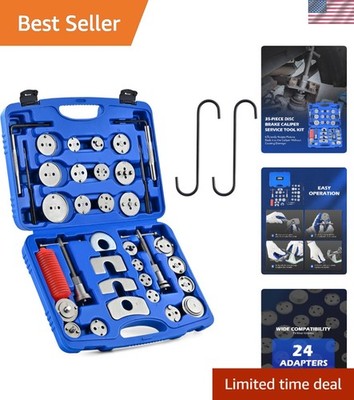 OMT 35pc Disc Kit for Brake Pad Replacement | Tough AISI 1045 40Cr Steel; Mag...