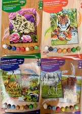 KSG A4 Paint by Numbers 4 Pack Bundle - Pack 8 -  BOARDS ONLY NO PAINT INCLUDED