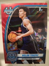 2024-25 Bowman University Chrome  Nolan Traore Red Wave /45 #56 1st Bowman 