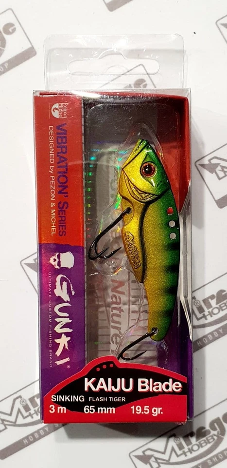 Köder GUNKI KAIJU BLADE 6,5cm/19,5g - FLASH TIGER Jig Vibration Crank Bait - Bild 2 von 4