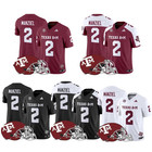 #2 Johnny Manziel Maroon Black White MEN Stitched Jersey "All sizes"