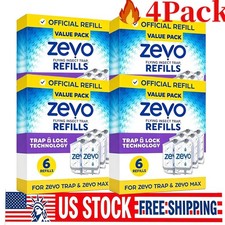 Zevo Flying Insect Trap Refill Cartridges -Easy to Use  24 Refill Cartridges 