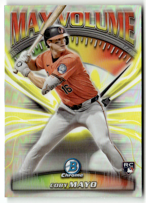 Topps Bowman Chrome MLB 2025 No. MV-13 Coby Mayo Rookie Max Volume