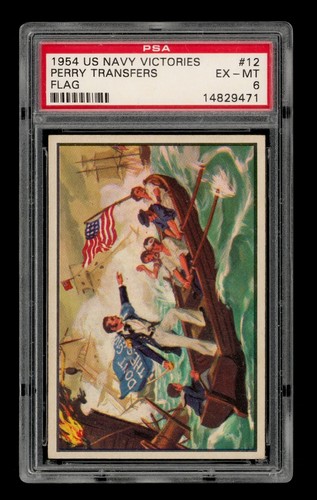 1954 U.S. Navy Victories Set-Break # 12 Perry Transfers Flag PSA 6 EX-MT