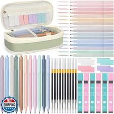 52 PCS Aesthetic School Supplies with Cute Pencil Case, Stationer