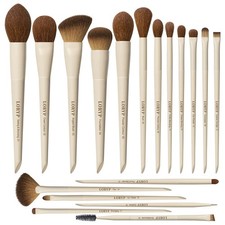 Makeup Brushes Set Labeled 18 Piece Face and Eye Brush Set Ultra soft hair Fo...