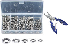 200Pcs 5-9 Mm Double Jump Ring for Jewelry Making, Fishing Plier Tool Kit, Stain