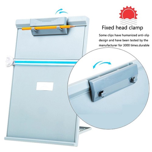 A4 Reading Holder Desktop Document Holder Adjustable Clip Document Reading Stand - Bild 11 von 12