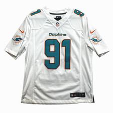 Miami Dolphins Jersey Mens Large White NFL Cameron Wake On Field Nike