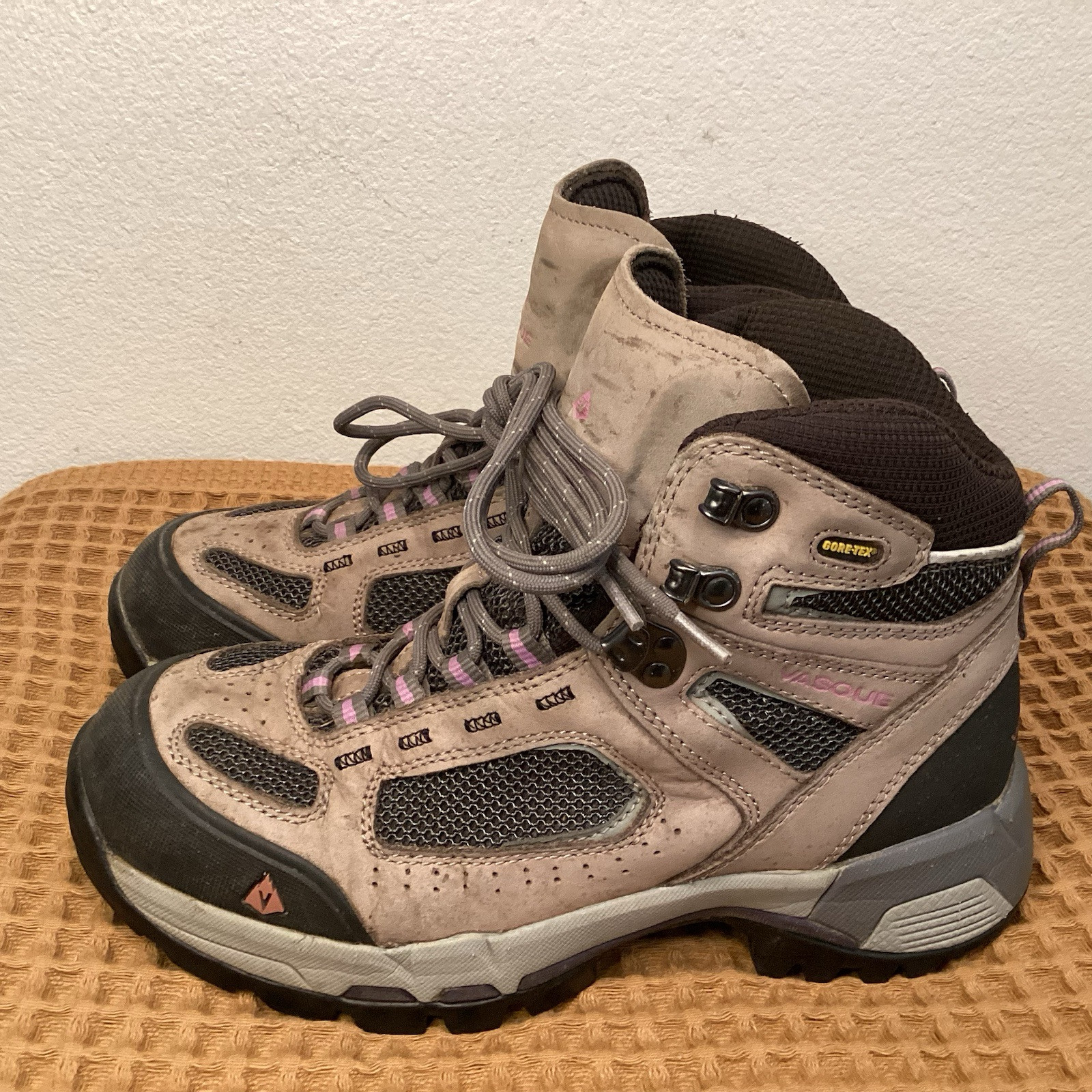 Bottes De Randonnée Femme Vasque Breeze 2.0 GTX - Taille 38, Gore-Tex, Semelle Vibram, Marron/violet, Portées Une Fois