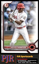 Justice Thompson 2022 Bowman #BP-59 Cincinnati Reds Prospects