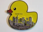 Metal Refrigerator Magnet ~ Ducky with City Skyline ~ SEATTLE, WASHINGTON ~ NEW